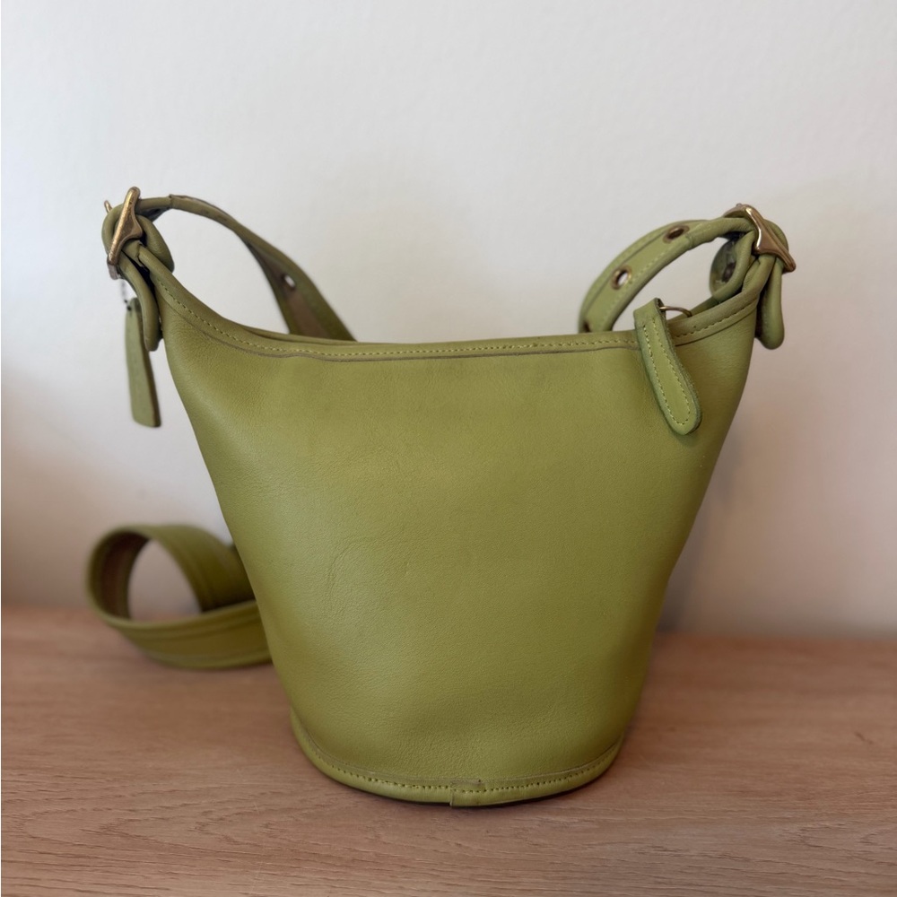 Vintage Coach Maggie 9019 Duffle Lime Green